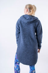 Вълнено Палтенце/Худи -6988 синьо