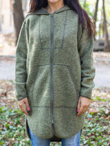 Вълнено Палтенце/Худи -6988 зелено