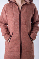 Вълнено Палтенце/Худи -6988 беж