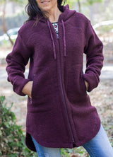 Спортно Вълнено Палтенце - 7877 plum