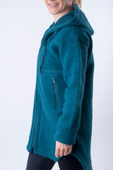 Спортно Вълнено Палтенце - 7877 петрол