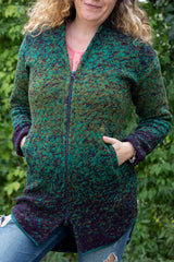 Вълнена жилетка - 8866 зелено