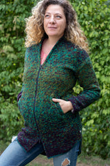 Вълнена жилетка - 8866 зелено