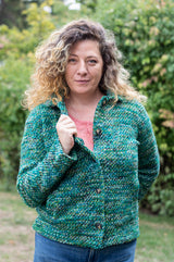 Вълнено палтенце тип сако - 8868 зелено