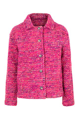 Вълнено палтенце тип сако - 8868 розово