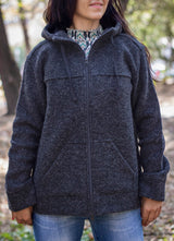 Вълнено Палтенце/Худи -8869 антрацит