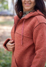 Вълнено Палтенце/Худи -8869 оранж