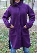 Вълнено Палтенце -8873 лила
