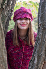 Вълнена шапка DESS - Розово букле