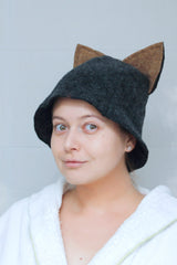 Шапка за сауна Fox - Тъмно сива