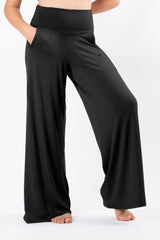 Комплект Кроп блуза и Панталон - Черно