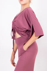 Кроп блуза с връзки - Мистична роза