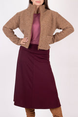 Късо яке от ВЪЛНА - Нежен беж