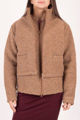 Комплект Късо яке + Елек - Нежен Беж