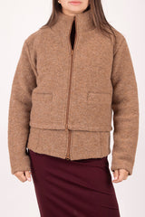 Комплект Късо яке + Елек - Нежен Беж