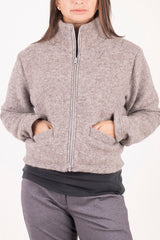 Късо яке от ВЪЛНА - Светло сиво