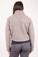 Късо яке от ВЪЛНА - Светло сиво