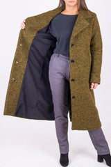 ВЪЛНЕНО ПАЛТО Нона - Зелено