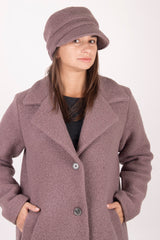 ВЪЛНЕНО ПАЛТО Нона - Лавандулов мъх