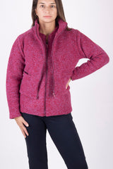 Късо яке от ВЪЛНА - Розов меланж