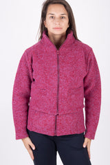 Късо яке от ВЪЛНА - Розов меланж