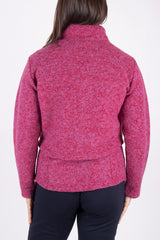 Късо яке от ВЪЛНА - Розов меланж