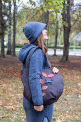 Tote чанта Wool Flowers Gray