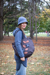 Tote чанта Wool Flowers Gray