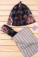 Комплект за сауна- Шапка, Постелка, Чантичка – Рози