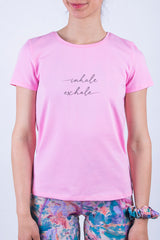 Тениска – Inhale Exhale – Розова