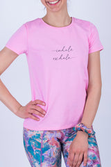 Тениска – Inhale Exhale – Розова