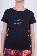 Тениска – Inhale Exhale – Черна