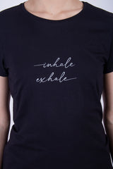 Тениска – Inhale Exhale – Черна