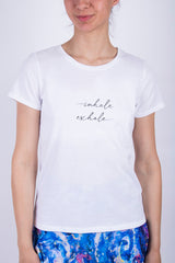 Тениска – Inhale Exhale – Бяла
