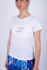 Тениска – Inhale Exhale – Бяла