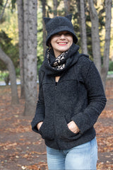 Вълнена шапка PURR - антрацит