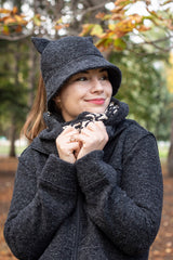 Вълнена шапка PURR - антрацит