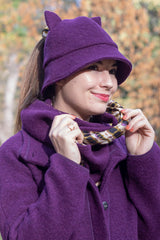 Вълнена шапка PURR - лила