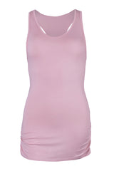 Дълъг топ с набори - Розов