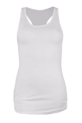 Дълъг топ с набори - Бял