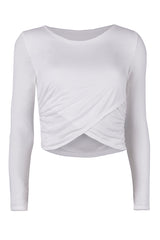 Блуза Navi Crop - Бяла