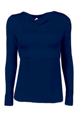 Сет Дара СИН- Клин с джобове, Бюстие и Блуза с гол гръб + Раничка ПОДАРЪК