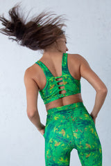 Зелен сет - Клин с джоб, Бюстие, Топ Viea + раничка ПОДАРЪК