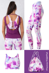 Лила сет - Клин с джоб, Бюстие, Топ Viea + раничка ПОДАРЪК