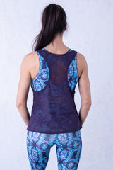 Сет Калейдоскоп - Синьо - Клин, Бюстие, Топ + Ластик ПОДАРЪК !