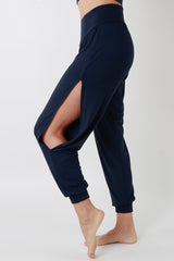 Йога шалвар с цепки - Тъмно син