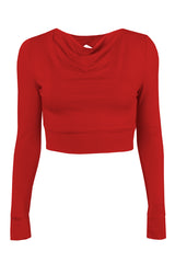 Блуза Dara, с гол гръб - ЧЕРВЕНА