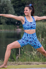 Летен сет Калейдоскоп - Къс Клин, Бюстие, Топ+ ЧАНТА ПОДАРЪК !