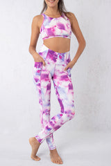 Лила сет - Клин с джоб, Бюстие, Топ Viea + раничка ПОДАРЪК