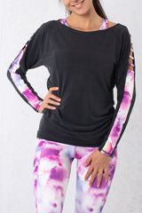 Блуза с дълги ръкави Vibes - Лила